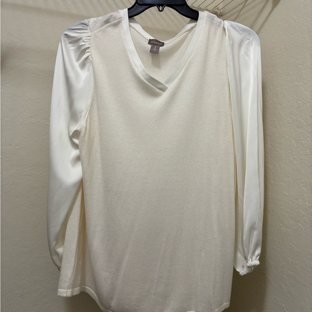 Elegant Cream Women's Top